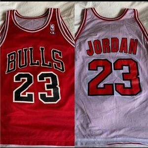 NWOT Rare Vintage Jordan Bulls 23 Red/White Reversible Champion Jersey